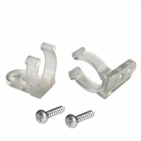 American Lighting American Lighting MRL-CLIP-SCREW 0.37 in. U Shape Plastic Mounting Clips - Clear MRL-CLIP/SCREW